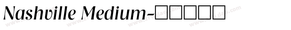 Nashville Medium字体转换